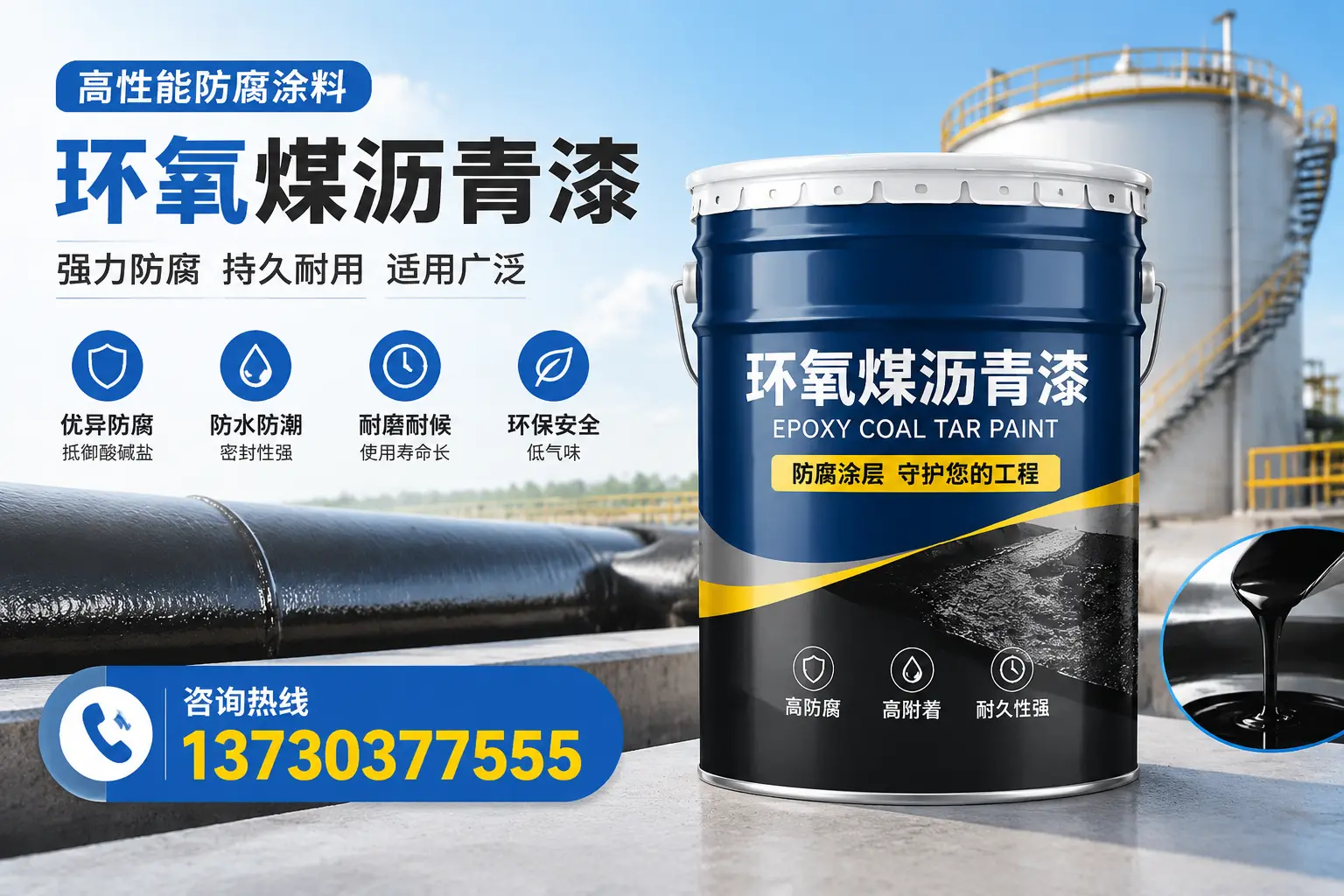 环氧煤沥青漆的耐久性分析,适合河池的使用场景